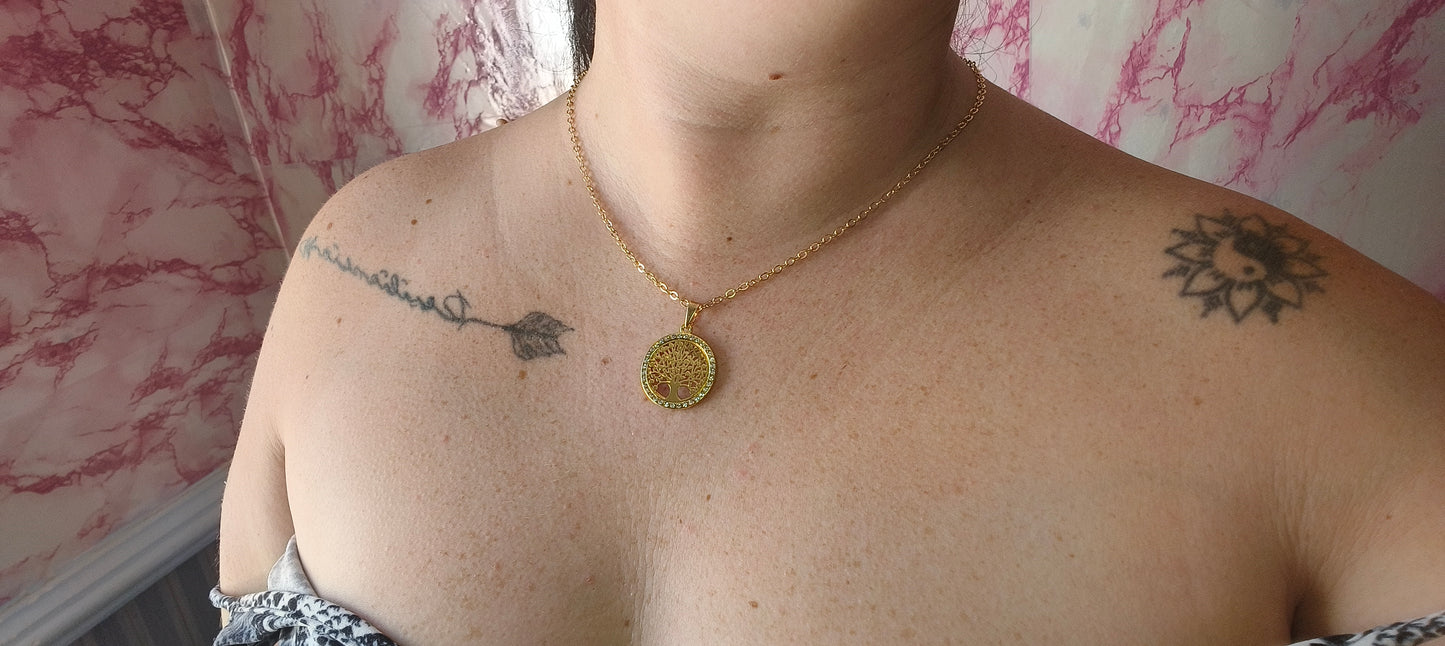 Collar Árbol de la Vida Esmeralda