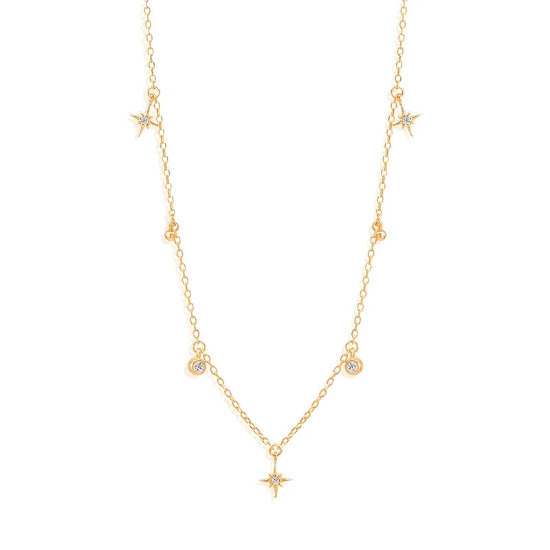 Collar de estrellas y piedritas