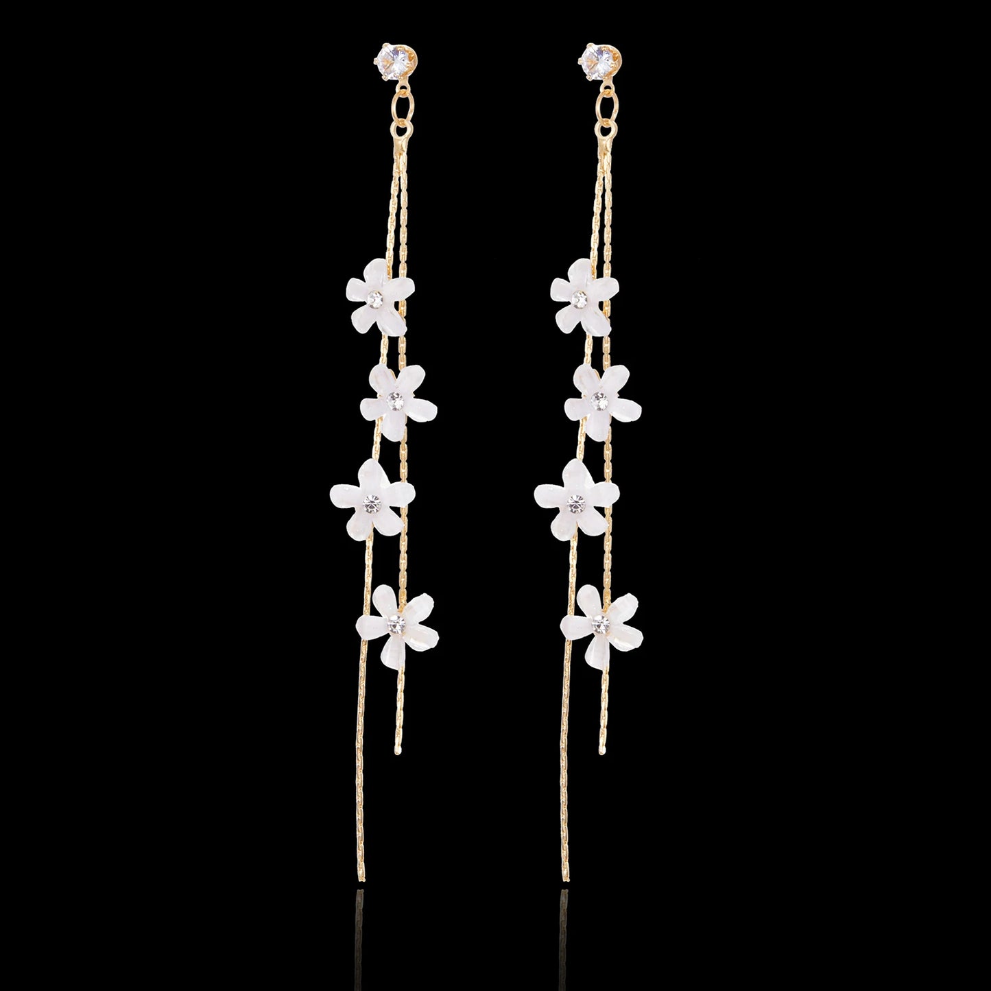 Pendientes con flores